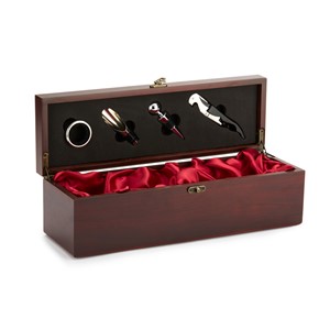 Picture of Wine Box and Tool Set with 4 Tools, Wood