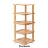 Picture of Bamboo Corner Shelf - 3 Tier 10 x 10 inch