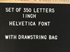 Picture of Letters for Letter Board - 1 inch - Set of 350 Different Letters. Helvetica Font