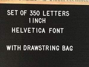 Picture of Letters for Letter Board - 1 inch - Set of 350 Different Letters. Helvetica Font